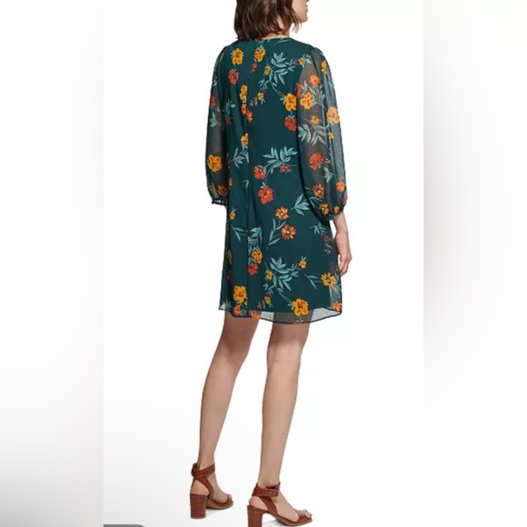 Calvin Klein Floral Print Shift Dress - Picture 2 of 6